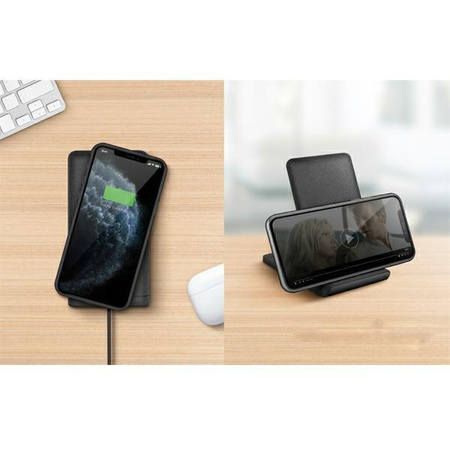 Etui Uniq Ład. indukcyjna Vertex Duo 2in1 15W Fast charge - szare
