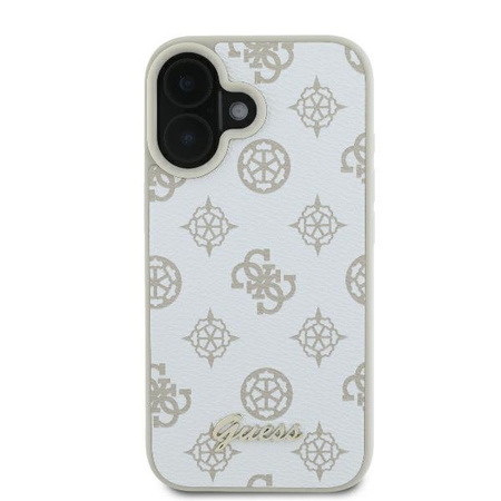 GUESS HARDCASE DO IPHONE 16.1 PEONY SCRIPT LOGO Z MAGNETYCZNYM DO MAGSAFE