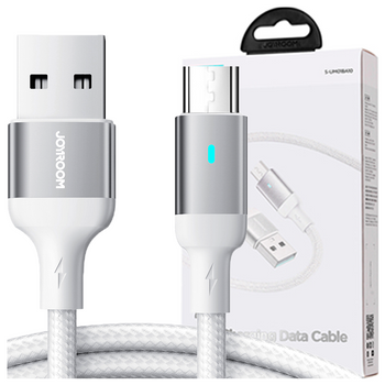 Joyroom kabel USB - micro USB 2.4A do szybkiego ładowania i transferu danych 2 m biały (S-UM018A10)