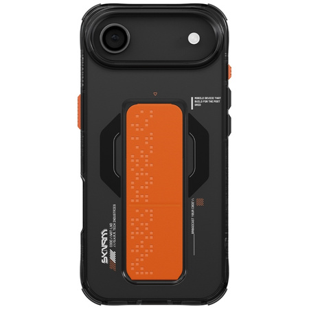 Etui Skinarma Haxa do iPhone Air Magnetic Charging + Grip Stand grafitowy