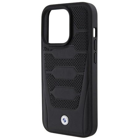 Etui BMW Leather Seats Pattern na iPhone 15 Pro Max - czarne