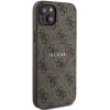 Etui Guess 4G Collection Leather Metal Logo MagSafe na iPhone 14 / 15 / 13 - brązowe