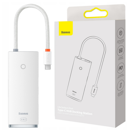 BASEUS LITE SERIES HUB USB C 2X USB 3.0 PD HDMI 1.4 SD TF DO LAPTOP TELEFON