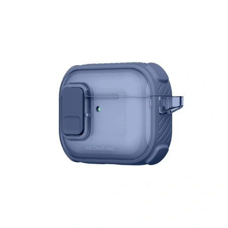 Etui AMAZINGTHING Titan Pro Mag Case Clear do AirPods Pro 3 - niebieskie