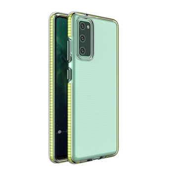 Spring Case pokrowiec żelowe etui z kolorową ramką do Samsung Galaxy S21 5G żółty