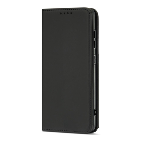 Magnet Card Case etui do Samsung Galaxy A12 5G pokrowiec portfel na karty kartę podstawka czarny