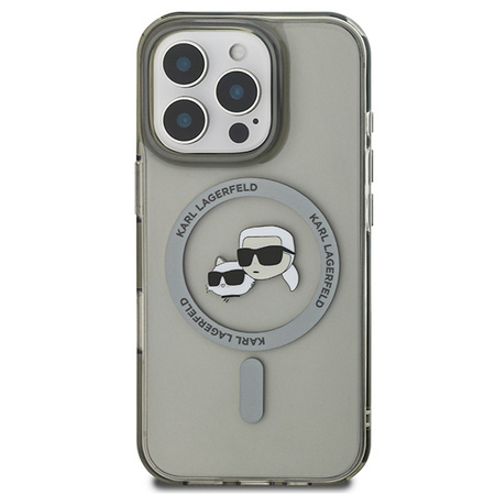 Karl Lagerfeld KLHMP16XHLSKCK iPhone Pro Max 6.9" czarny/black hardcase IML Metal Karl&Choupette Head MagSafe