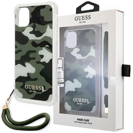 Guess GUHCP12MKSARKA iPhone 12/12 Pro 6,1" zielony/khaki hardcase Camo Collection