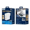 JELLICO ładowarka sieciowa C118 GaN PD 100W 2xUSB-C + 1xUSB QC3.0 + kabel USB-C - Lightning Biały
