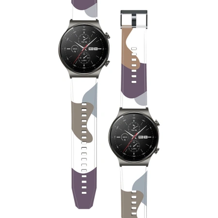 HURTEL PASKI DO HUAWEI WATCH GT2 PRO OPASKA SILIKONOWA WZÓR 10 BRANSOLETKA