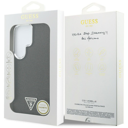 Etui Guess Fixed Glitter Triangle        MagSafe do Samsung Galaxy S26 Ultra czarny