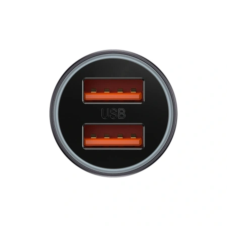 Ładowarka samochodowa Baseus Golden Contactor Max 2xUSB-A 60W - ciemnoszara
