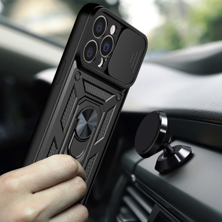HURTEL HYBRID ARMOR CAMSHIELD ETUI DO IPHONE 14 PRO MAX Z OCHRANĄ NA APARAT