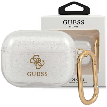 Guess GUAPUCG4GT AirPods Pro cover Transparent Glitter Collection