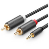 UGREEN KABEL 2X RCA CINCH JACK 3,5MM DO TELEWIZORÓW GŁOŚNIKÓW 5M AUDIO
