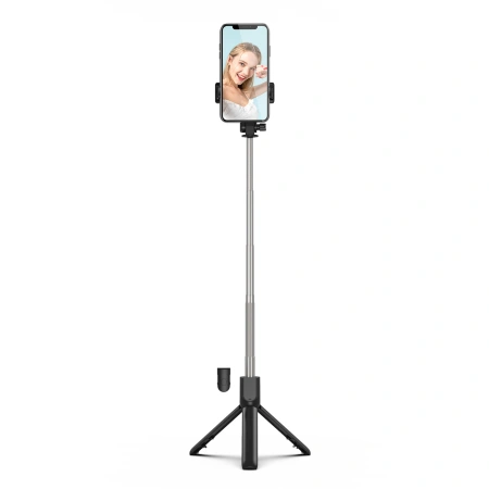 HURTEL SELFIE STICK TELESKOPOWY TRIPOD DO TELEFONÓW 0.7M CZARNY KOMPAKTOWY