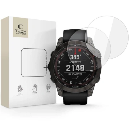 TECH-PROTECT SZKŁO HARTOWANE GLASS FIT+ DO GARMIN FENIX 7X 7X PRO 2-PACK