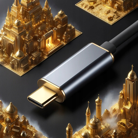 CO2 KABEL USB-C SZYBKIE ŁADOWANIE THUNDERBOLT 3 20GBPS 100W USB TYP C 4K 2M