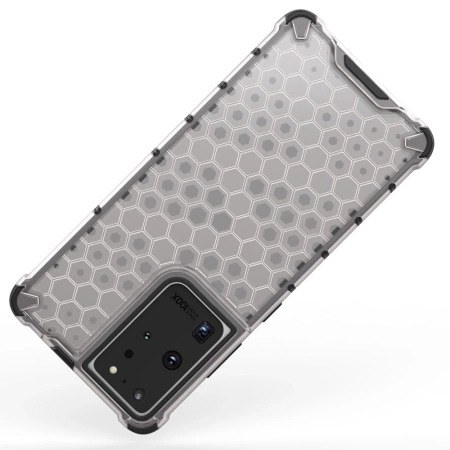 HURTEL HONEYCOMB ETUI PANCERNE DO SAMSUNG GALAXY S22 ULTRA Z ŻELOWĄ RAMKĄ