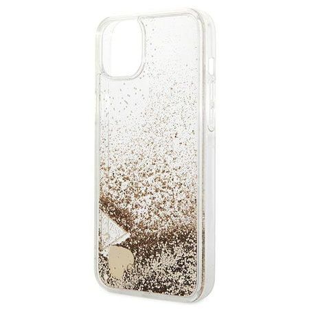 Guess GUOHCP14MGLHFLGO iPhone 14 Plus 6,7" złoty/gold hardcase Glitter Charms