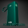 Powerbank SBS 10000 mAh 20W z wbudowanym kablem USB-C i wyświetlaczem cyfrowym - zielony