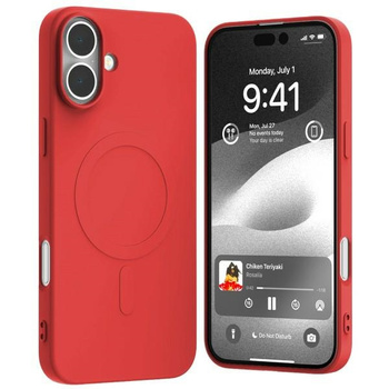 MERCURY POKROWIEC DO MAGSAFE SEMI-SILICONE DO IPHONE 16PLUS 6,7 Czerwony