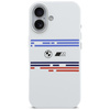 Etui BMW M Silicon Horizontal Line MagSafe do iPhone 17 biały