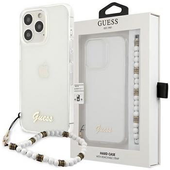 Guess GUHCP12LKPSWH iPhone 12 Pro Max 6,7" Transparent hardcase White Pearl