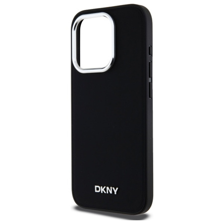 DKNY CASE DO IPHONE 15 PRO MAX 6.7 DO MAGSAFE PLAIN LOGO Z METALOWYM LOGO