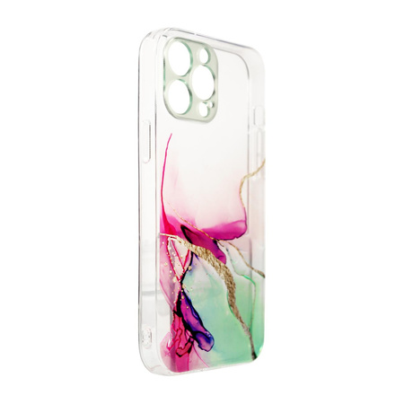 Marble Case etui do iPhone 12 Pro żelowy pokrowiec marmur miętowy