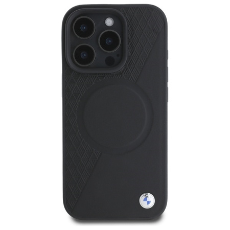 BMW BMHMP16X23RTPK iPhone 16 Pro Max 6.9 czarny/black hardcase Sign Leather Half Textured And Circle MagSafe