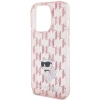 Etui Karl Lagerfeld Monogram Choupette na iPhone 15 Pro Max - różowe