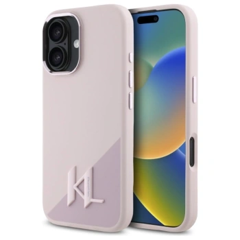 KARL LAGERFELD CASE DO IPHONE 16 6.1 DO MAGSAFE HARDCASE SILICONE SHADOW
