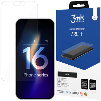 3MK FOLIA ARC+ DO IPHONE 16 PRO OCHRONA MATOWE ANTIPRINT EKRANU FULLSCREEN