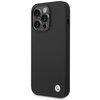 BMW ETUI SILIKONOWE DO IPHONE 15 PRO MAX 6.7 BMHCP15XSILBK Z LOGO METALOWYM