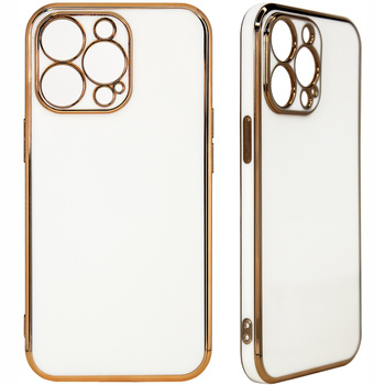 HURTEL ETUI CASE POKROWIEC ZŁOTA RAMKA DO SAMSUNG GALAXY A12 5G ŻELOWY