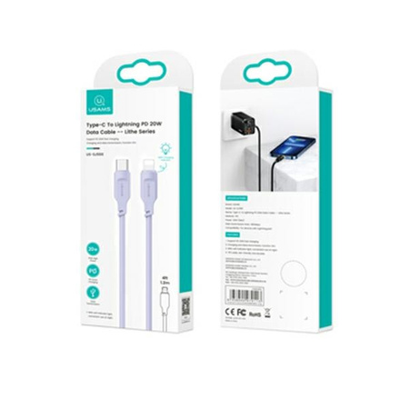 USAMS KABEL USB-C DO LIGHTNING 20W PD FAST CHARGING 1,2M DO IPHONE 12 13 14