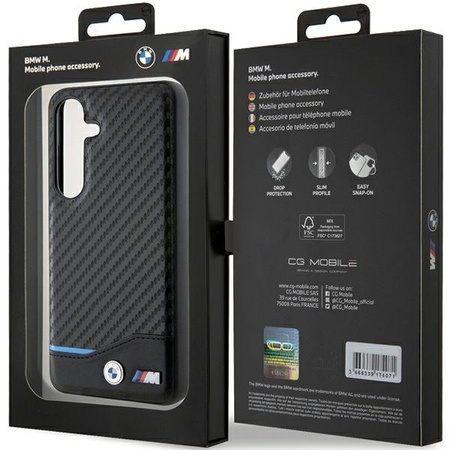 BMW ETUI CASE POKROWIEC DO SAMSUNG GALAXY S24 S23 S22 S21 Z CARBONOWĄ SKÓRĄ