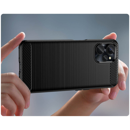 Carbon Case etui do Realme 10 5G / Realme 9i 5G elastyczny silikonowy karbonowy pokrowiec czarne