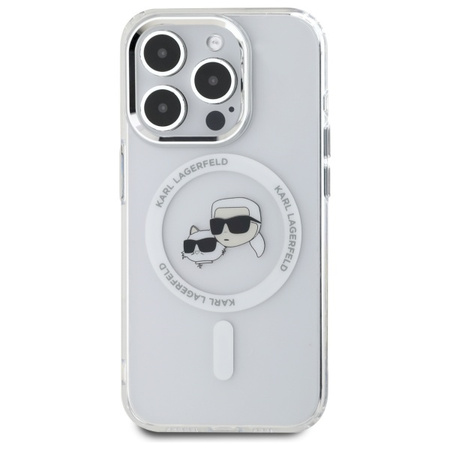 KARL LAGERFELD ETUI HARDCASE DO IPHONE 15 PRO 6.1 DO MAGSAFE Z METALOWYM