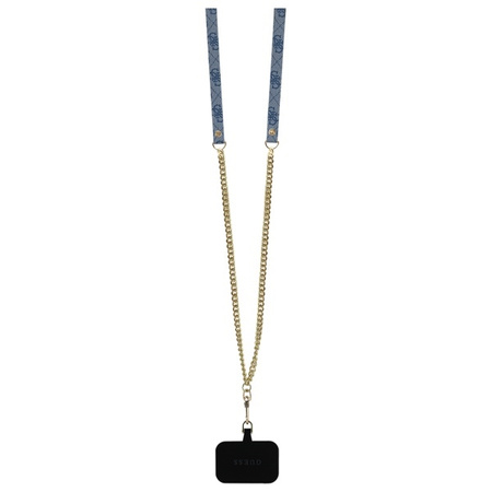 Guess GUHCP16SP4TDSCPB iPhone 166.1 niebieski/blue hardcase Leather Metal Logo Strass Crossbody