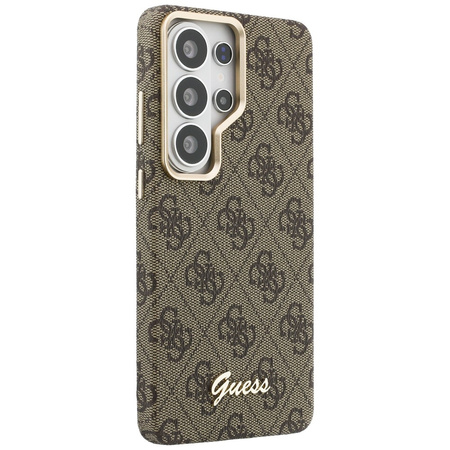Etui Guess 4G Script MagSafe do Samsung  Galaxy S26 Ultra brązowy