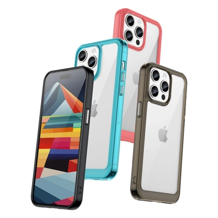 HURTEL ETUI WZMOCNIONE Z ELASTYCZNĄ RAMKĄ DO IPHONE 15 PRO MAX OUTER SPACE
