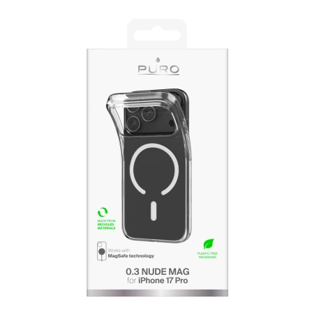 PURO ETUI TPU MAGSAFE DO IPHONE 17 PRO ULTRA-SLIM PRZEZROCZYSTE WYSOKA
