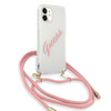 Guess GUHCP12SCRTVSPI iPhone 12 mini 5,4" różowy/pink hardcase Script Vintage