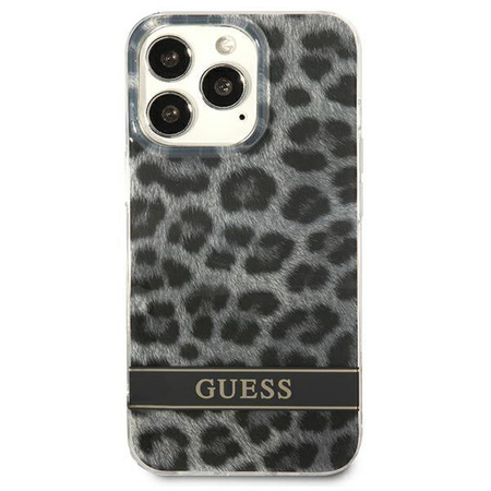 Guess GUHCP13LHSLEOK iPhone 13 Pro / 13 6,1" szary/grey hardcase Leopard