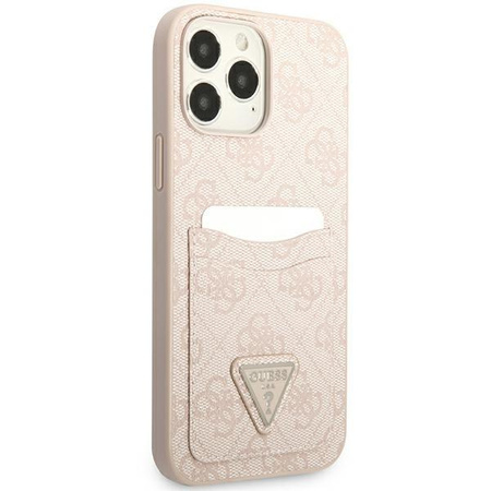 Guess GUHCP13XP4TPP iPhone 13 Pro Max 6,7" różowy/pink hardcase 4G Triangle Logo Cardslot