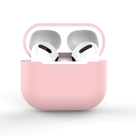 Etui do AirPods 2 / AirPods 1 silikonowy miękki pokrowiec na słuchawki różowy (case C)