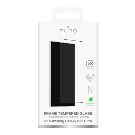 PURO SZKŁO HARTOWANE FRAME TEMPERED GLASS DO SAMSUNG GALAXY S25 ULTRA