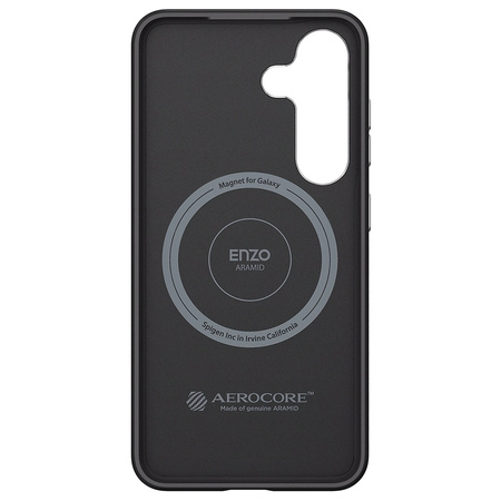 Etui Samsung Spigen Enzo Aramid Magnet do Galaxy S25 czarno-srebrny